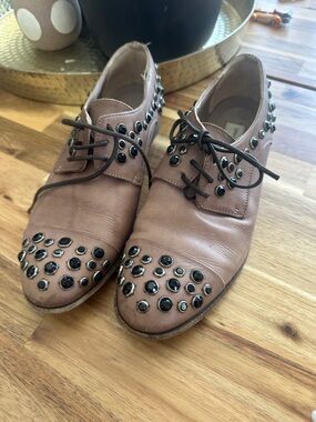 Giancarlo Paolo Studded Leather Lace-Up shoes